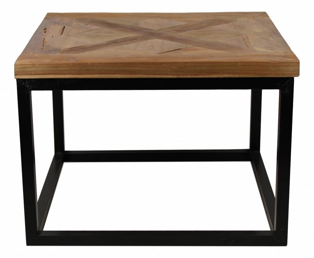 Hsm Collection Salontafel Mozaiek Teak Zwart 55Cm hsm collection kopen in de aanbieding