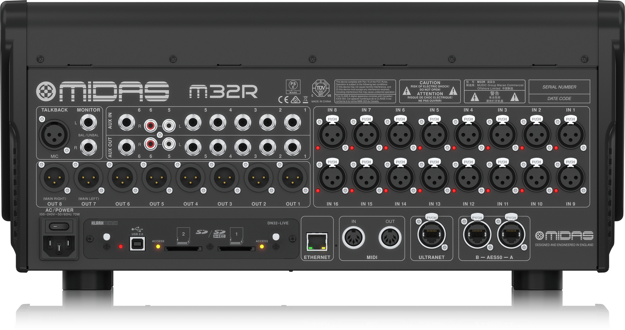 Midas M32R LIVE  -  Digital Mixing console
