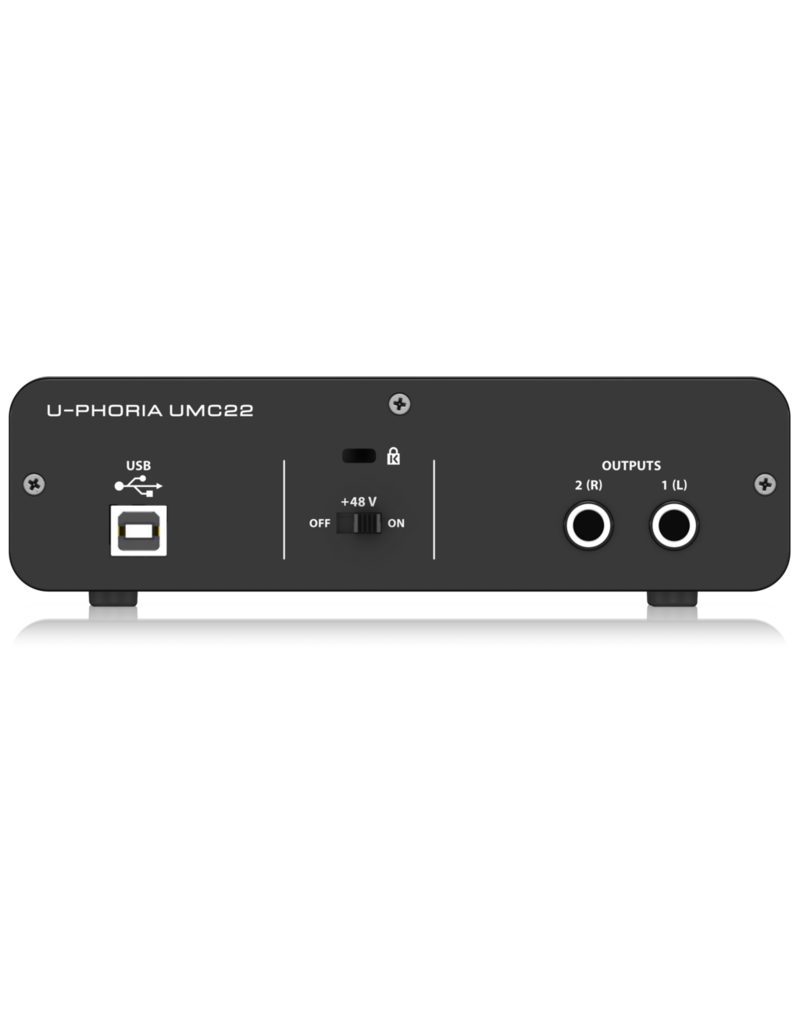behringer u-phoria umc22 usb audio interface