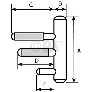 Dulimex Dulimex Inboorpaumelle - stalen montagekozijn 14 mm - HPL148150MP-6 - 1