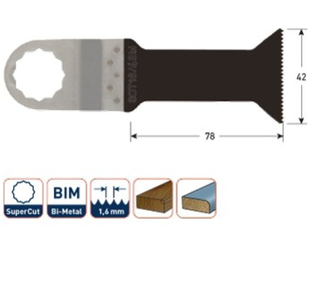 Rotec Rotec Invalzaagblad SOT 16/42bi - BIM supercut - hout/metaal