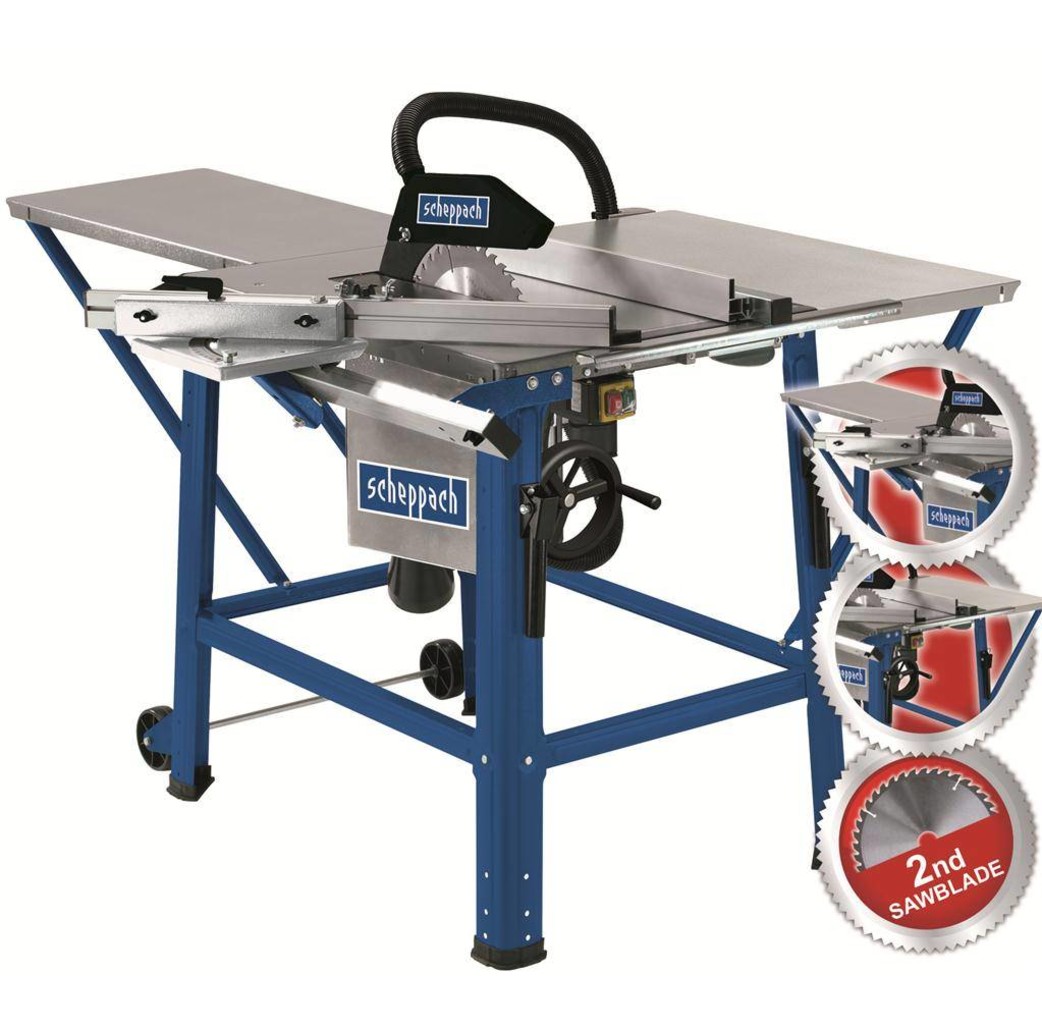 Scheppach TS310 Tafelcirkelzaag 12" 2200W - - 4901305901 - Hevutools.nl