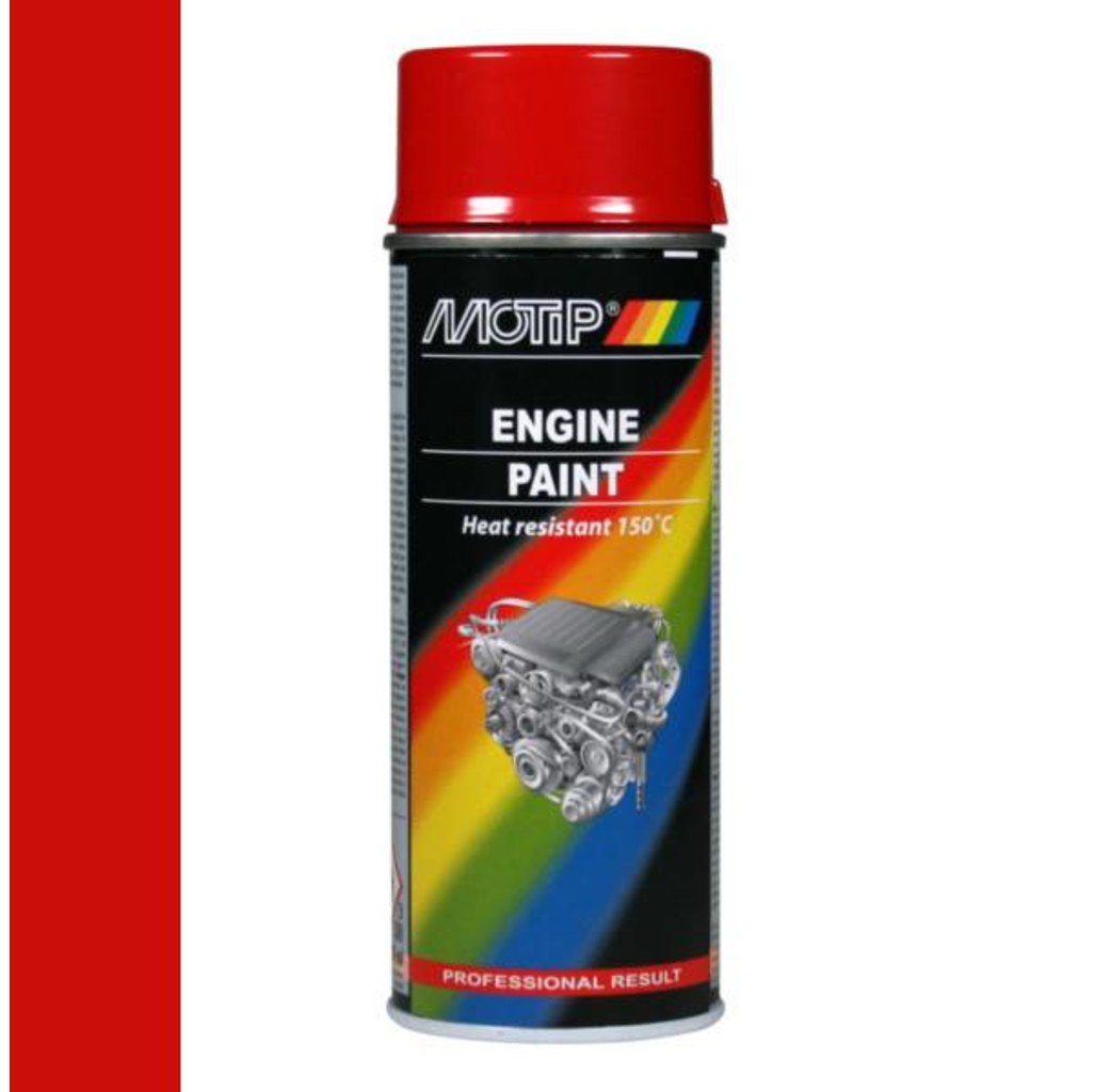 Motip Motip Motorblok lak hittebestendig - rood - 400 ml - 04091