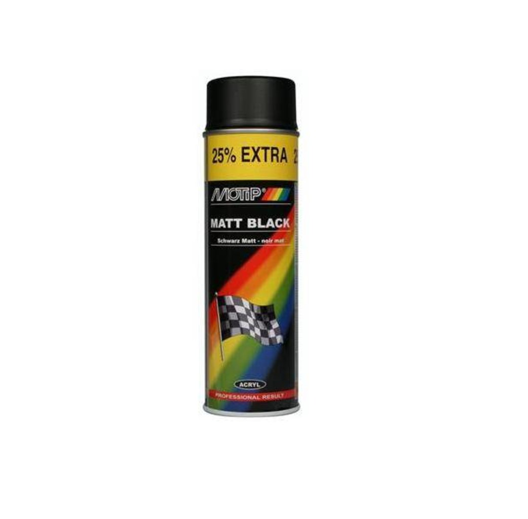Motip Motip Acryl lak Ultra mat zwart - 500 ml - 04006