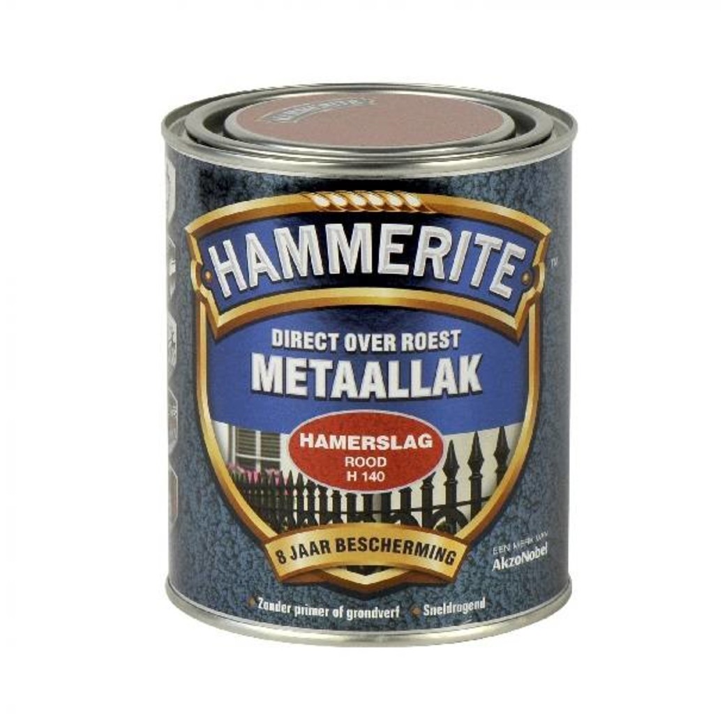 Hammerite Hammerite Metaallak hamerslag H140 rood 250ML