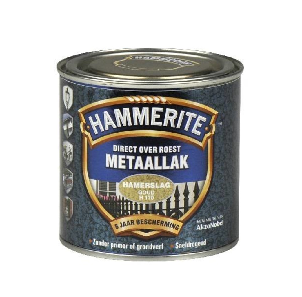 Hammerite Hammerite Metaallak hamerslag H170 goud 250ML