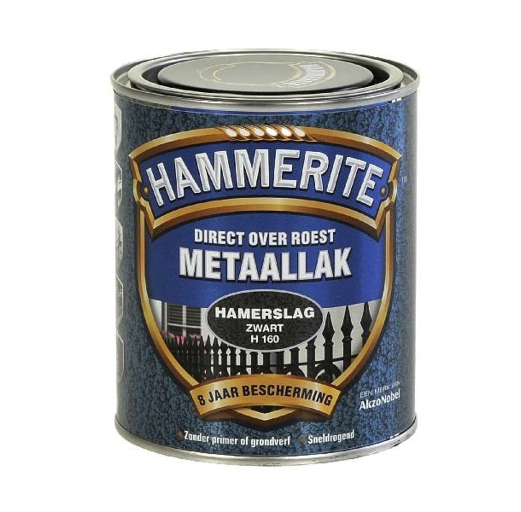 Hammerite Hammerite Metaallak hamerslag H160 zwart 750ML