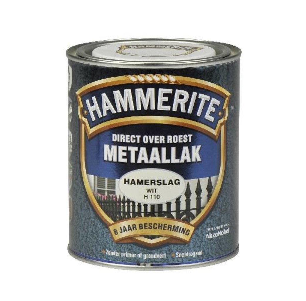 Hammerite Hammerite Metaallak hamerslag H110 wit 750ML