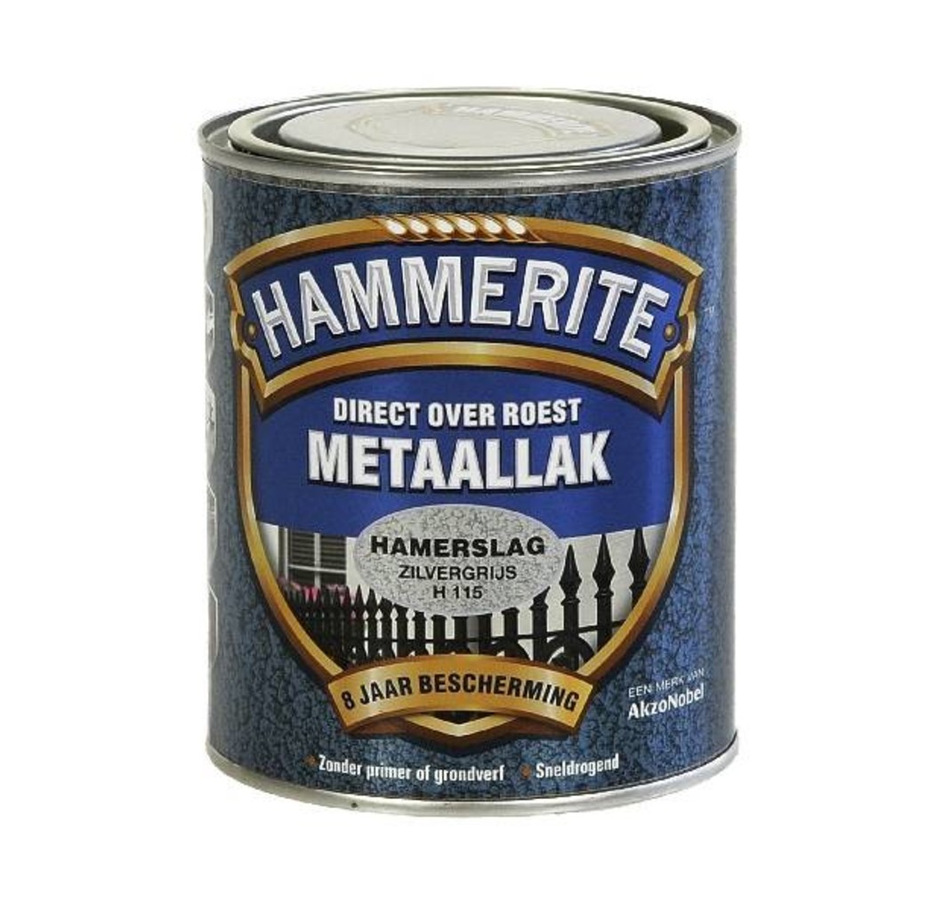 Hammerite Hammerite Metaallak hamerslag H115 zilver grijs 750ML