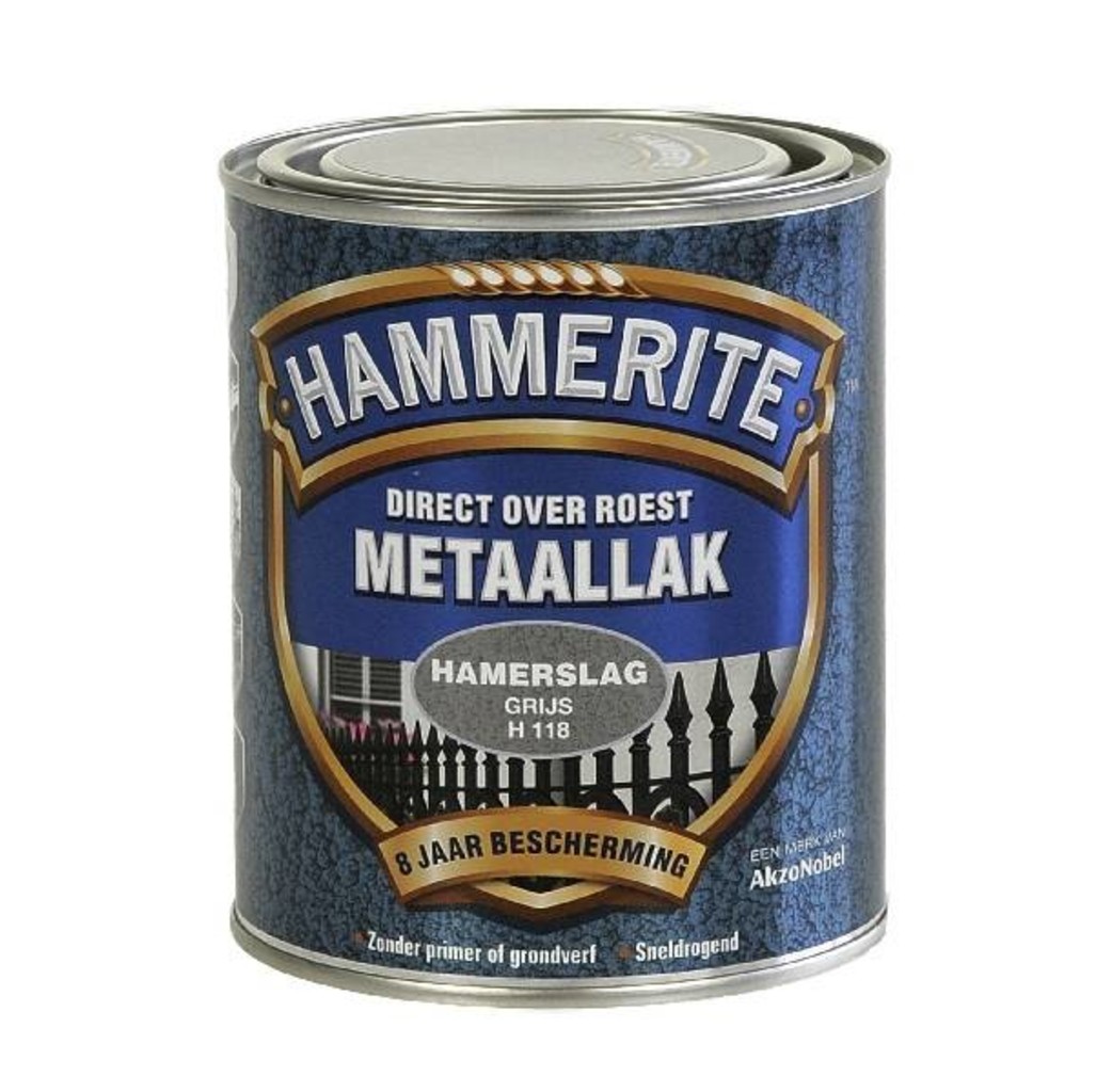 Hammerite Hammerite Metaallak hamerslag H118 grijs 750ML