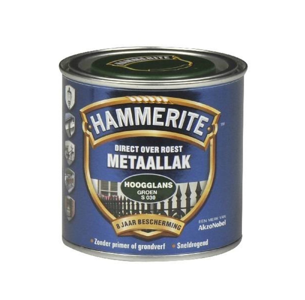 Hammerite Hammerite Metaallak hoogglans S030 groen 250ML