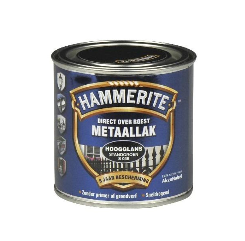 Hammerite Hammerite Metaallak hoogglans S038 stand groen 250ML