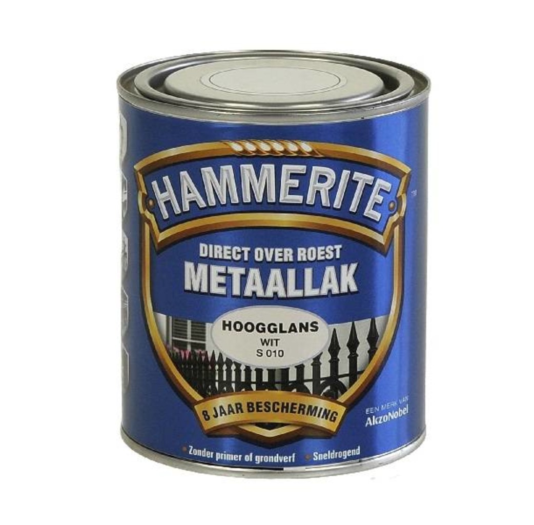 Hammerite Hammerite Metaallak hoogglans S010 wit 750ML