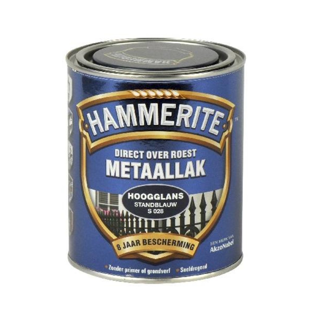 Hammerite Hammerite Metaallak hoogglans S028 stand blauw 750ML