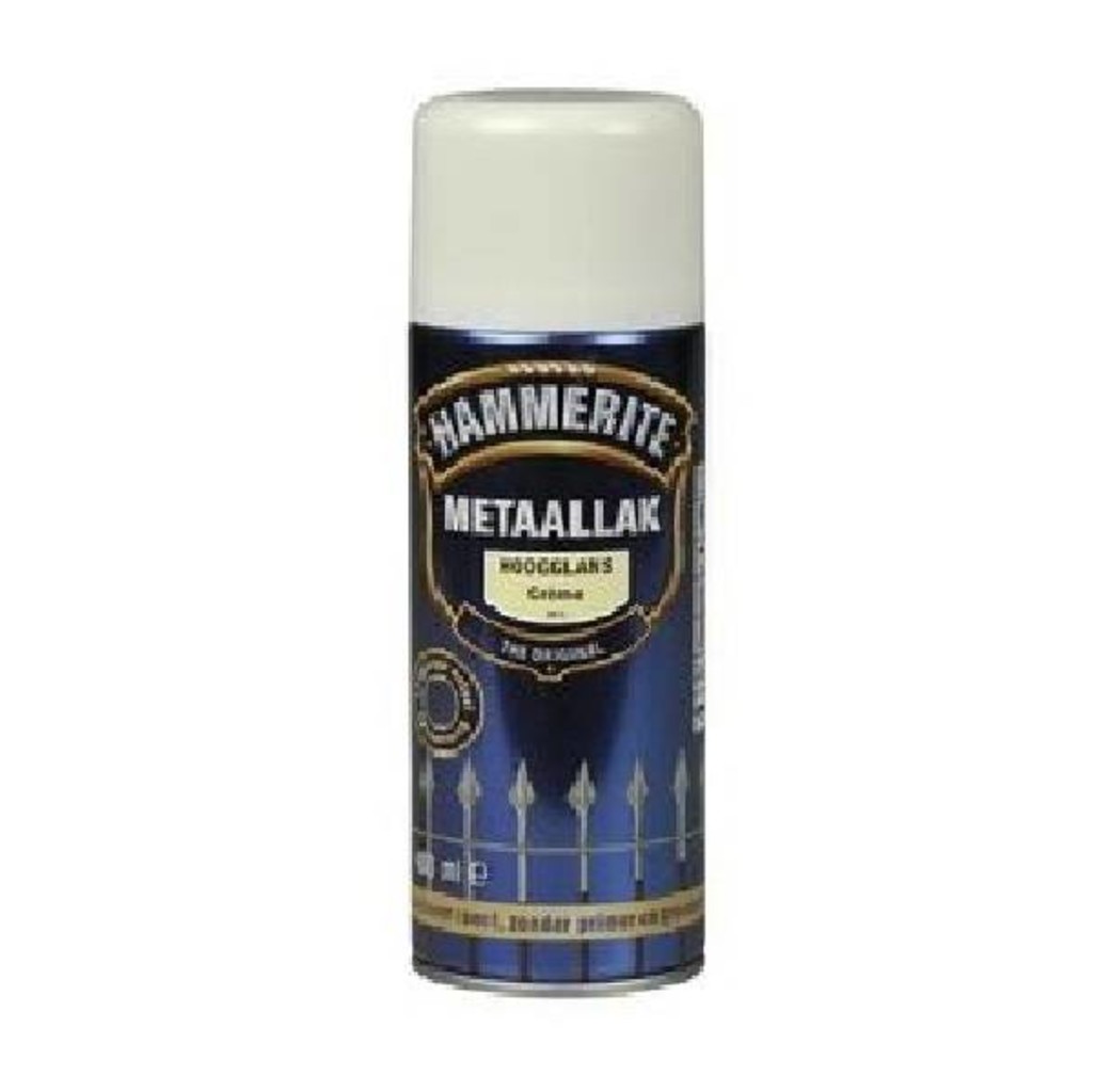 Hammerite Hammerite Metaallak hoogglans S012 creme 400ML