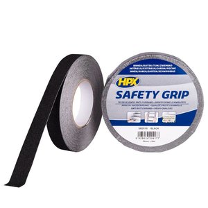 HPX tapes HPX Anti-slip safety grip tape zwart 25 mm x 18 meter SB2518