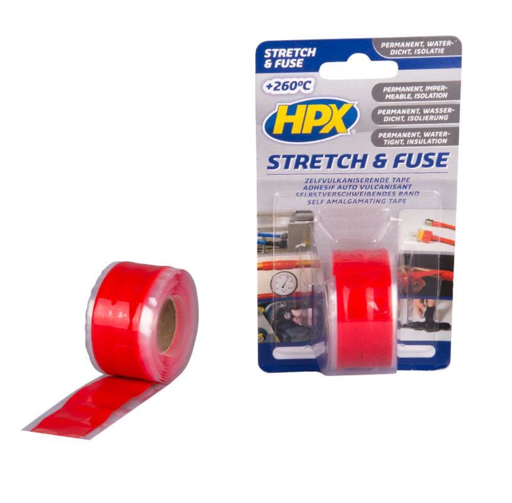 HPX tapes HPX Stretch & Fuse vulkaniserende tape - 25 mm x 3 meter - rood - SO2503