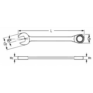 Heytec Tools Heytec Ringratel steeksleutel 9 mm SB - 2