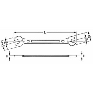 Heytec Tools Heytec Steeksleutel 6 x 7 mm SB - 1