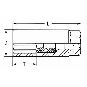 Heytec Tools Heytec Bougiedopsleutel 1/2" - 16 mm 50850-19-3 - 1