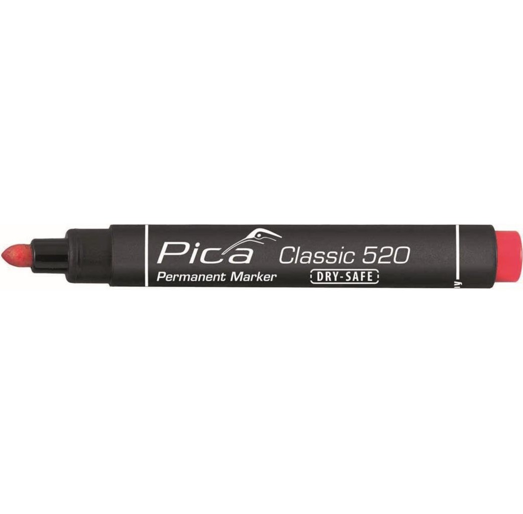 Pica Pica Permanent marker 520/40  1-4 mm ronde punt rood