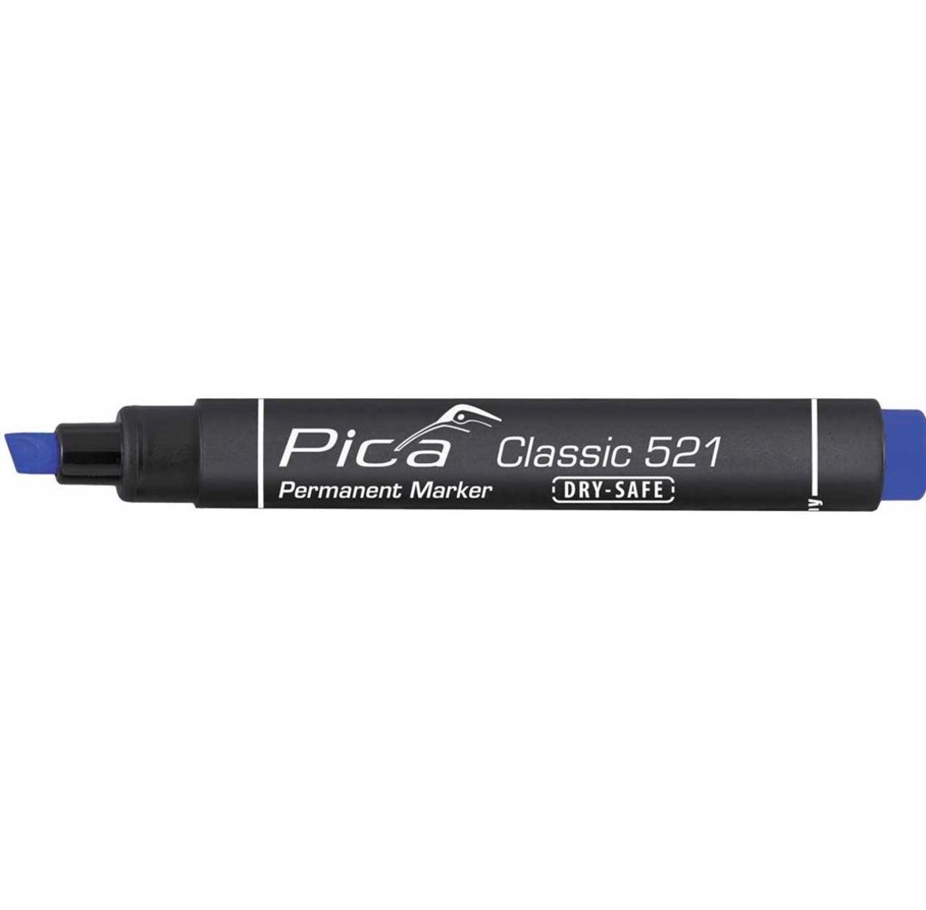 Pica Pica 521/41 Permanent marker met beitelpunt - 2-6 mm - blauw