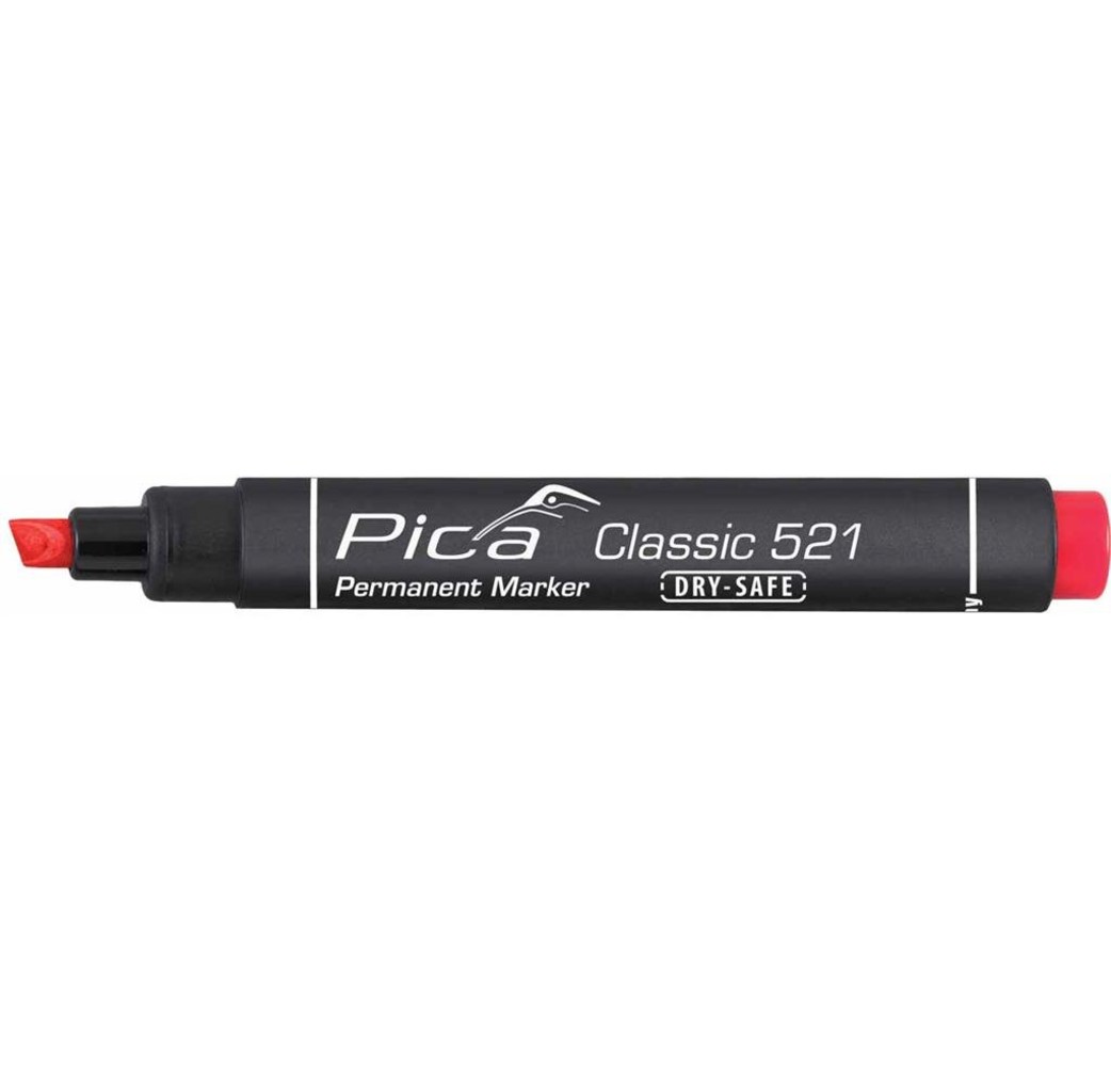 Pica Pica 521/40 Permanent marker met beitelpunt - 2-6 mm - rood