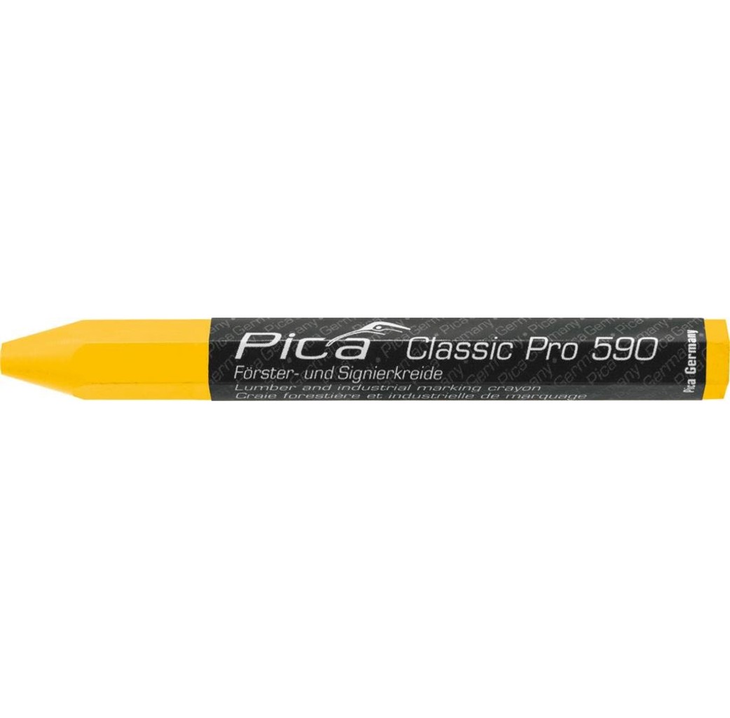 Pica Pica 590/44 Markeerkrijt PRO - Ø12x120 mm - geel - 12 stuks