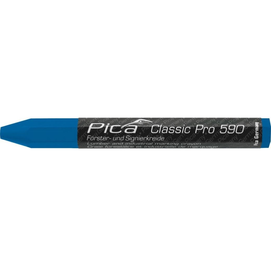 Pica Pica 590/41 Markeerkrijt PRO - Ø12x120 mm - blauw - 12 stuks