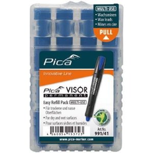 Pica Pica 991/41 Navulling tbv permanent marker visor - blauw - 4 stuks - 0