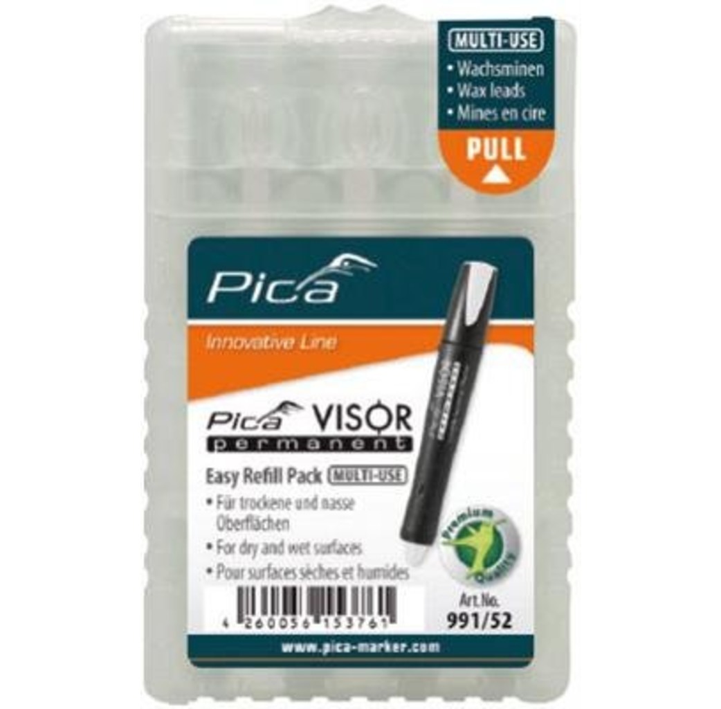 Pica Pica 991/52 Navulling tbv permanent marker visor - wit - 4 stuks