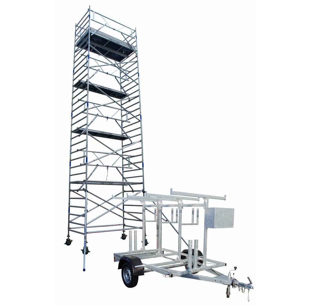 ASC group ASC Professionele rolsteiger 135x250x8,3ph enkelzijdige leuning + aanhanger basic carrier