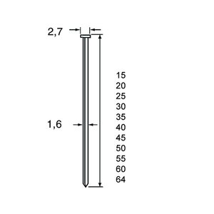 Dutack Fasteners Dutack brad SKN16/50 mm RVS 2500 stuks - 5138045 - 0