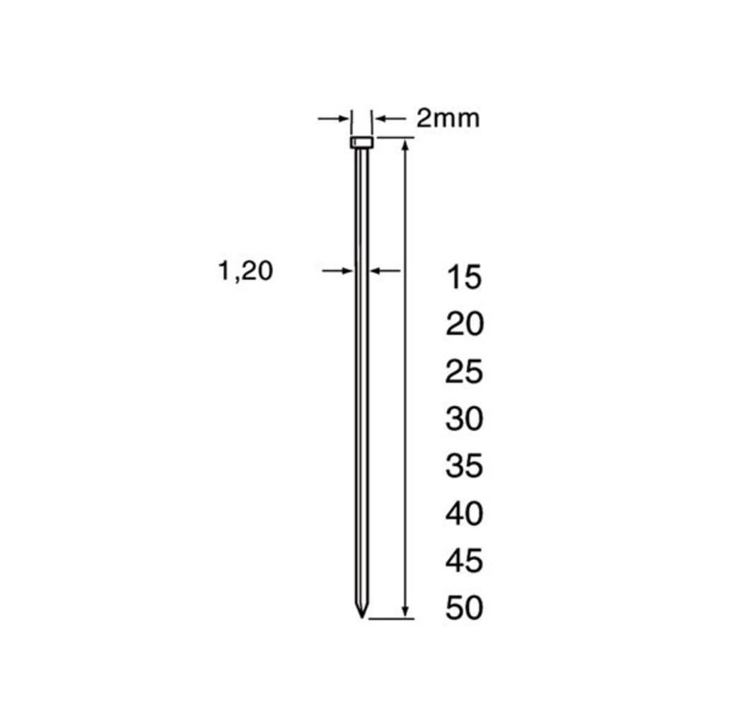 Dutack Fasteners Dutack minibrads SKN12/15 mm verzinkt 5000 stuks - 5134028