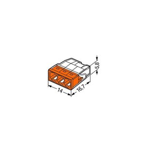 Wago Wago verbindingsklem / lasklem - 3-voudig - 100 stuks - 2273-203 - 1