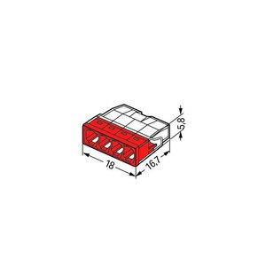 Wago Wago verbindingsklem / lasklem - 4-voudig - 100 stuks - 2273-204 - 1