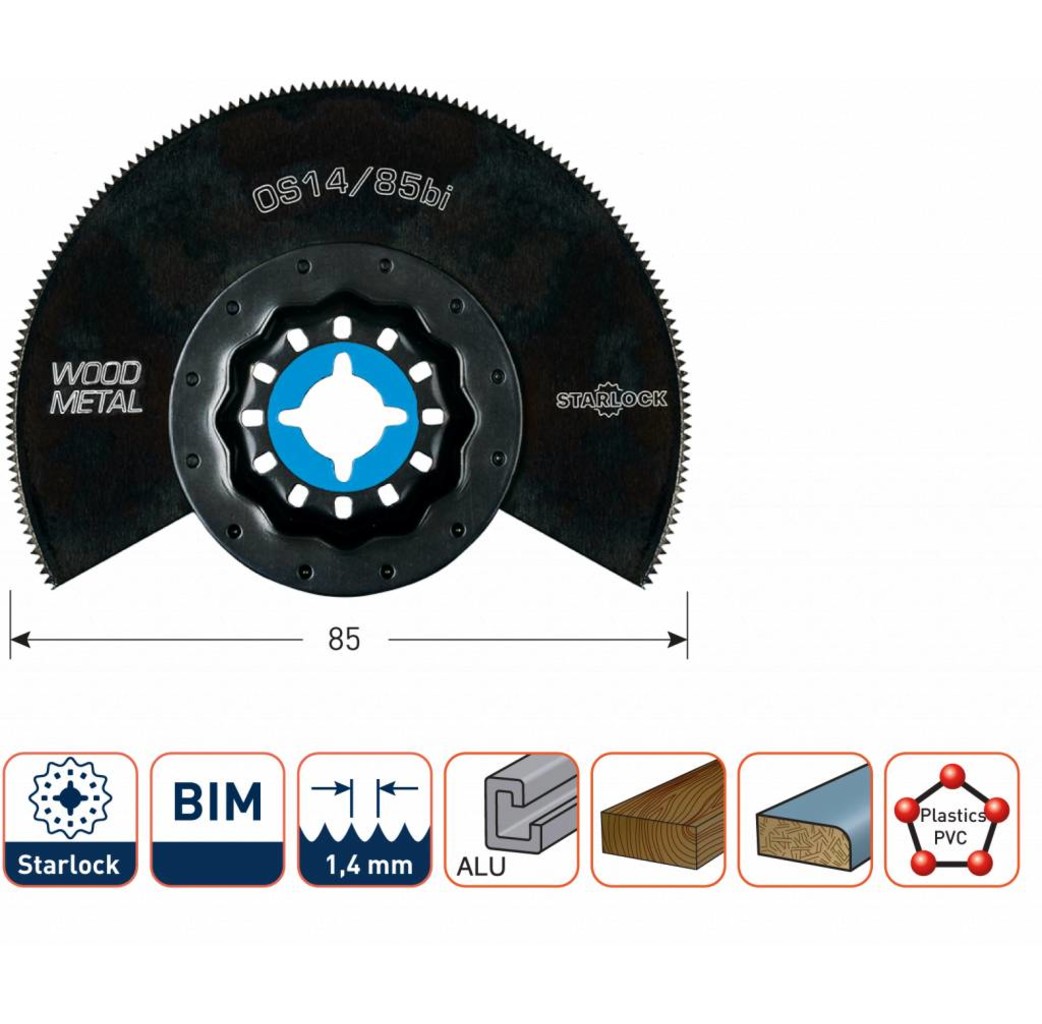 Rotec Rotec Segmentzaagblad OS 14/85bi - starlock - hout/metaal - 519.0230