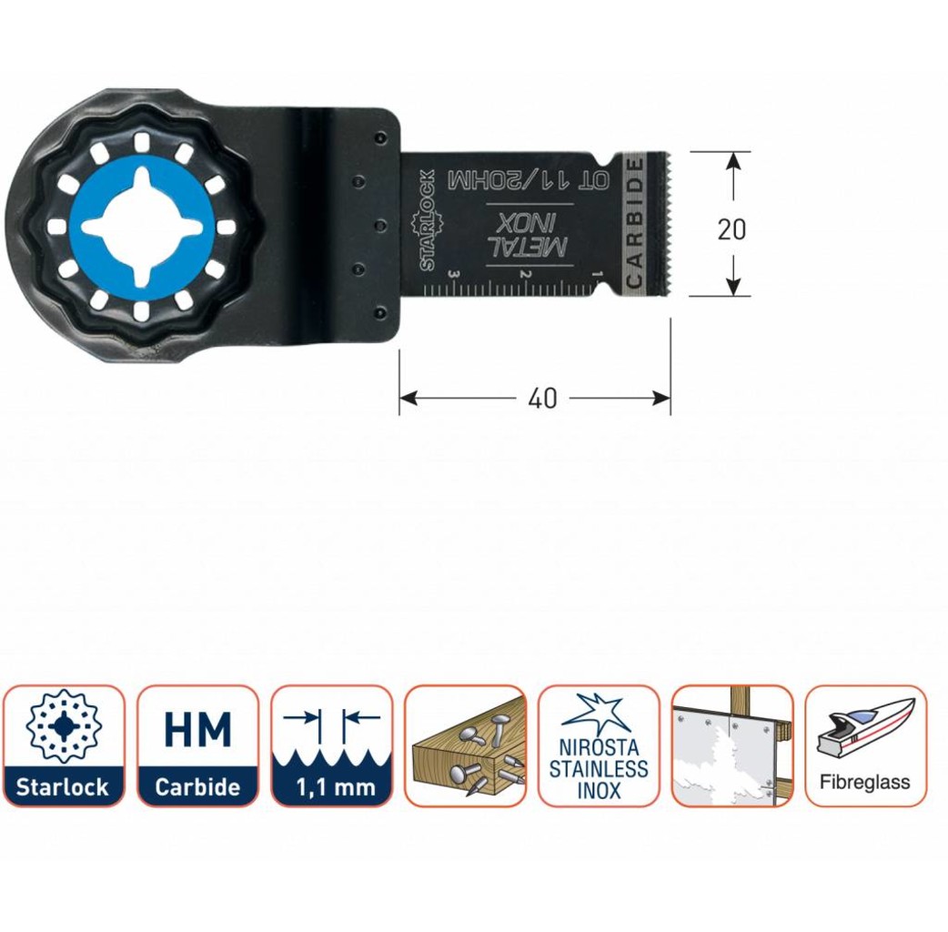 Rotec Rotec Invalzaagblad OT 11/20HM - starlock - metaal/rvs - 519.0176