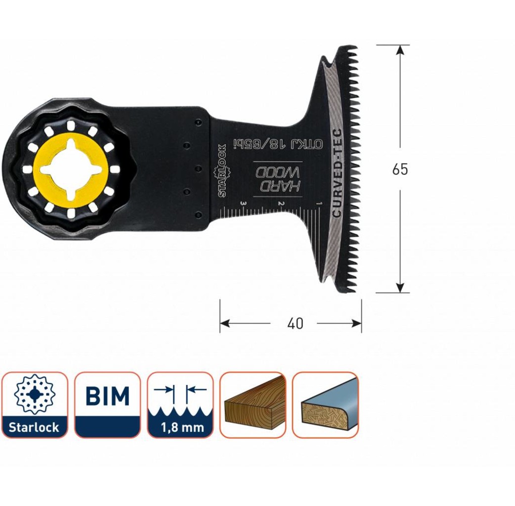 Rotec Rotec Invalzaagblad OTKJ 18/65bi - starlock - hardhout - 519.0172