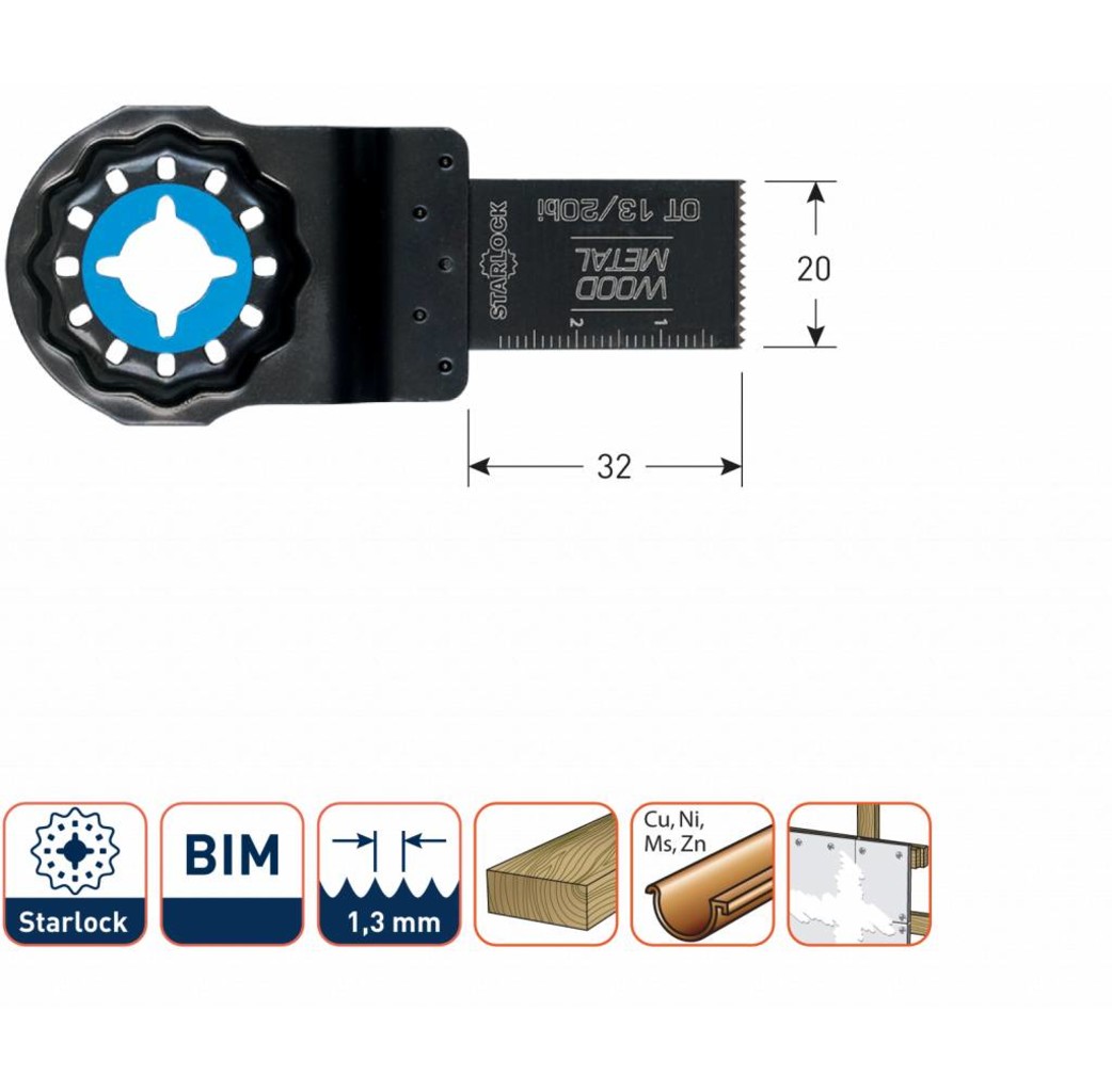 Rotec Rotec Invalzaagblad OT 13/20biaRotec Invalzaagblad OT 13/20bi - starlock - hout/ metaalaRotec Invalzaagblad OT 13/20bi - starlock - hout/ metaal