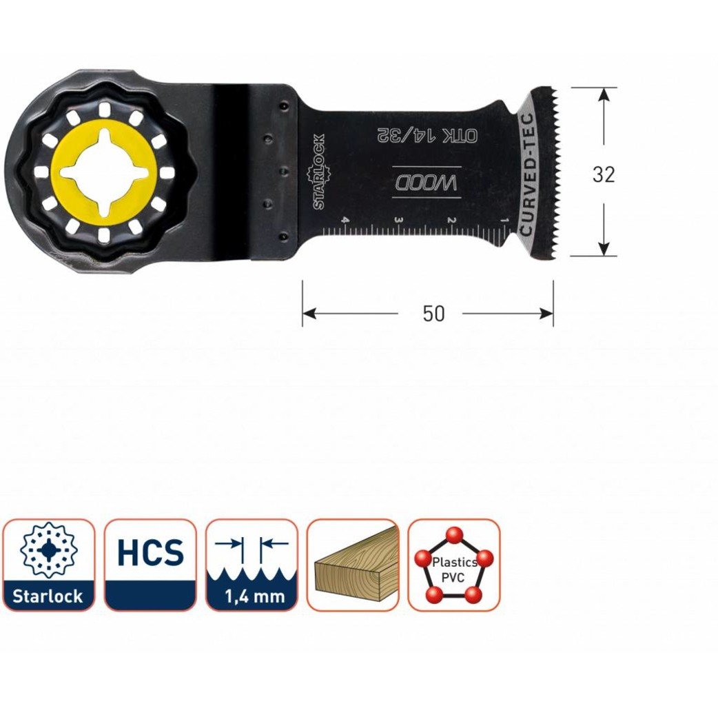 Rotec Rotec Invalzaagblad OTK 14/32 - starlock - hout