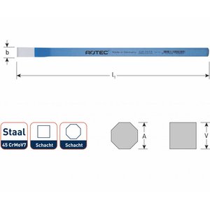 Rotec Rotec Elektriciensbeitel 8 - 14 mm - 1