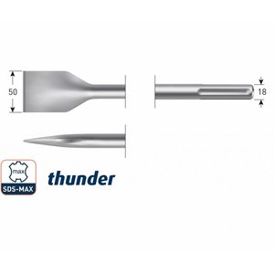 Hevu tools HEVU Spadebeitel Thunder SDS-max 50x380 mm - 215.1215 - 1