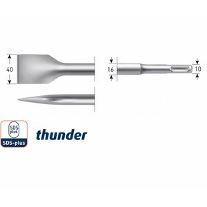 Hevu tools HEVU Spadebeitel Thunder SDS-plus 40x250 mm - 215.0215 - 1