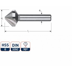 Rotec Rotec HSS-G Verzinkfrees 90° - 6,3 t/m 31 mm / M3 - M16 - 1