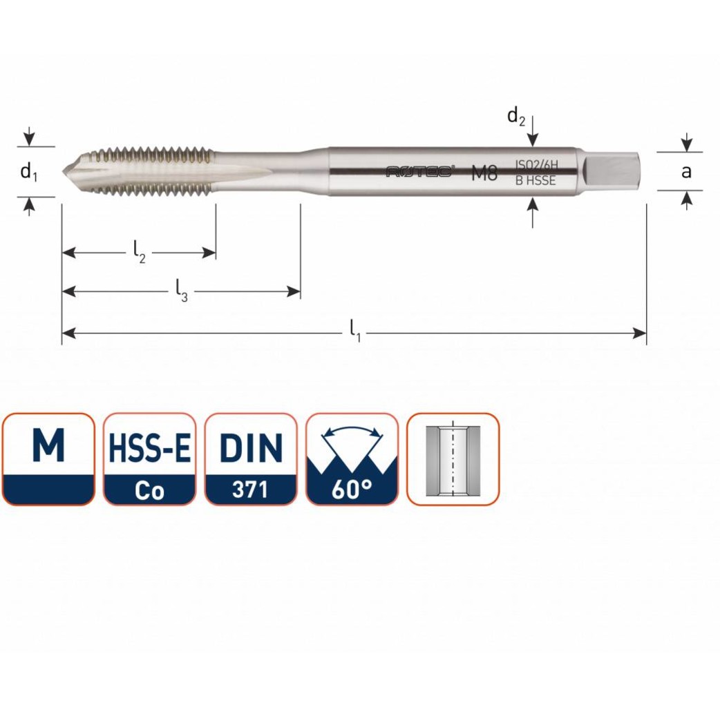 Rotec Rotec HSS-E OPTI-LINE machinetap metrisch doorlopend M3 - M10