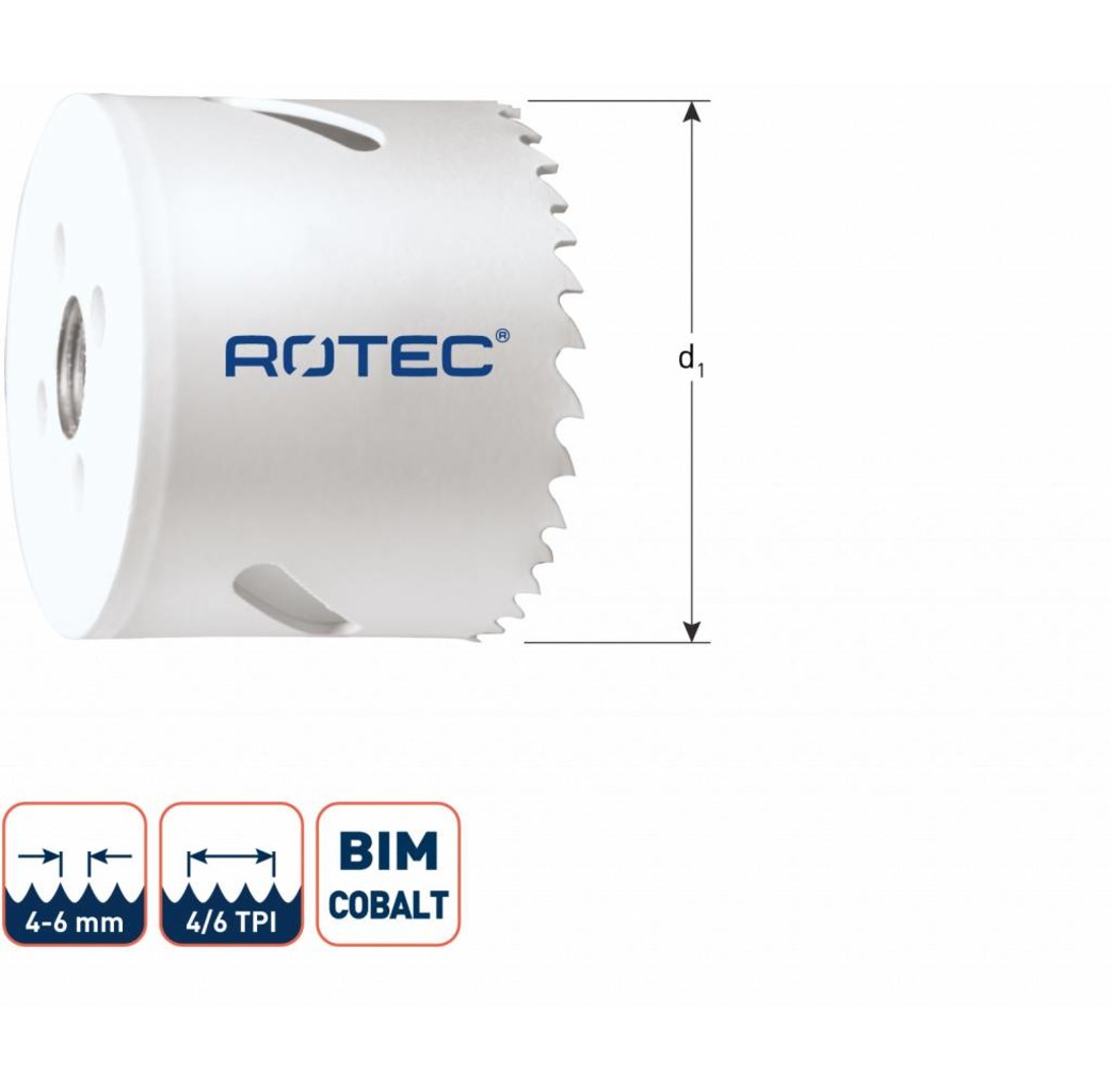Rotec Rotec BiMCo Gatzaag normaalvertand (4/6) - Ø14 t/m Ø210 mm