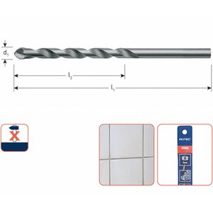 Rotec Rotec Tegelboor extreme - Ø4 t/m Ø10 mm - 0