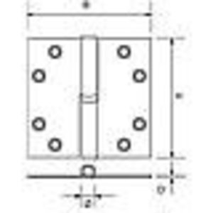 Dulimex Dulimex Kogelstiftpaumelle SKG***® - rechte hoeken - RVS - 89x89 mm - 1