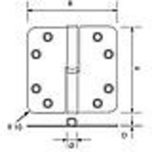 Dulimex Dulimex Kogelstiftpaumelle SKG***® - ronde hoeken - RVS - 89x89 mm - 1